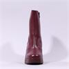 Wonders Lady Platform Block Heel Boot - Burgundy Leather
